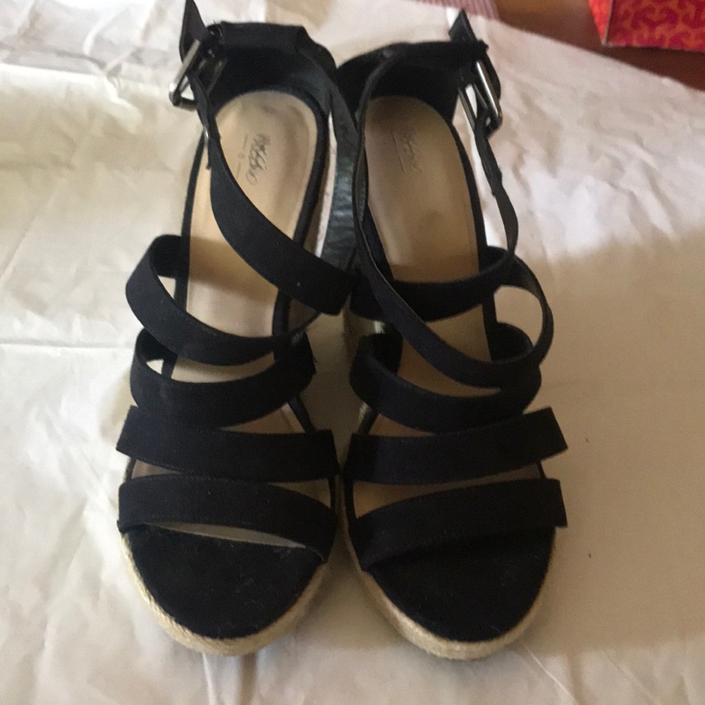 Mission Faux Suede Strappy Wedge - Size 9.5